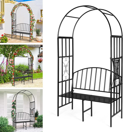 Garden arch arbor with - garden,